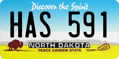 ND license plate HAS591