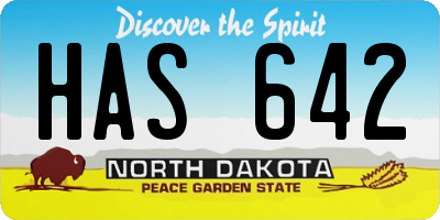 ND license plate HAS642