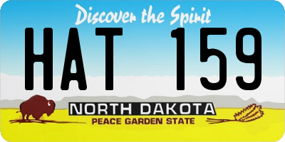 ND license plate HAT159