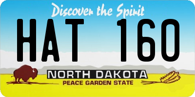 ND license plate HAT160