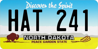 ND license plate HAT241