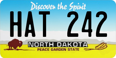 ND license plate HAT242