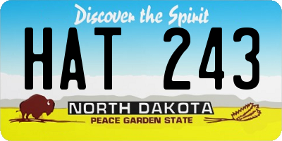 ND license plate HAT243