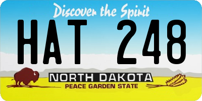 ND license plate HAT248