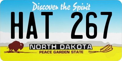 ND license plate HAT267