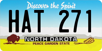 ND license plate HAT271