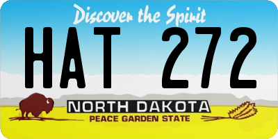 ND license plate HAT272