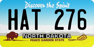 ND license plate HAT276