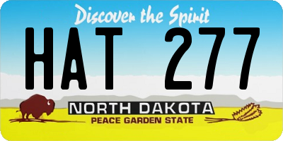 ND license plate HAT277