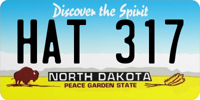 ND license plate HAT317