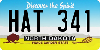 ND license plate HAT341