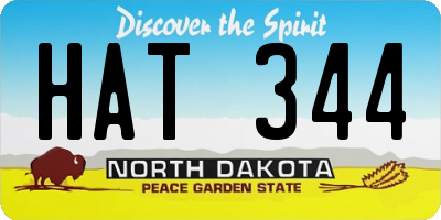 ND license plate HAT344