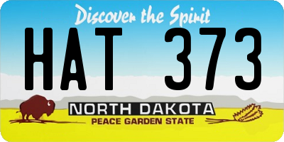 ND license plate HAT373