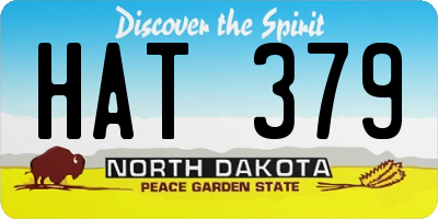 ND license plate HAT379