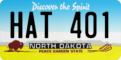 ND license plate HAT401