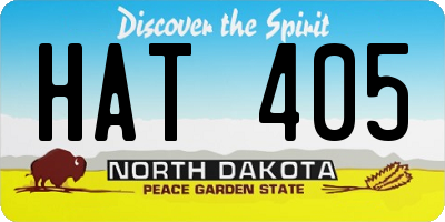 ND license plate HAT405