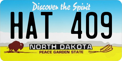 ND license plate HAT409