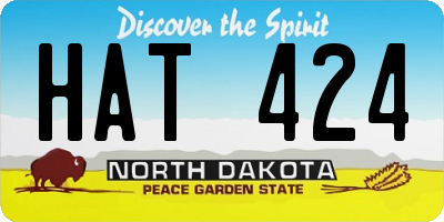 ND license plate HAT424
