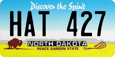 ND license plate HAT427