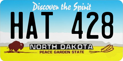 ND license plate HAT428