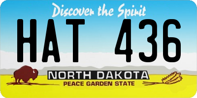 ND license plate HAT436