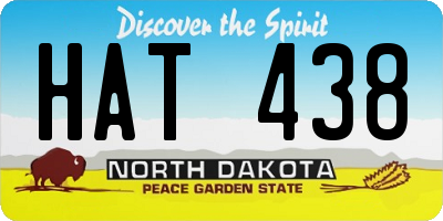 ND license plate HAT438