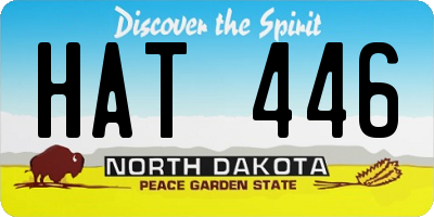 ND license plate HAT446