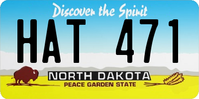 ND license plate HAT471