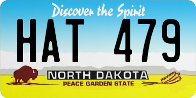 ND license plate HAT479