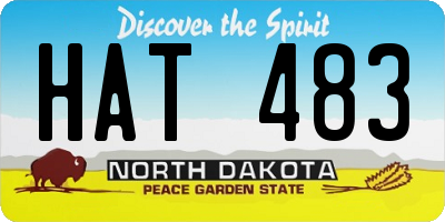 ND license plate HAT483