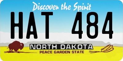 ND license plate HAT484