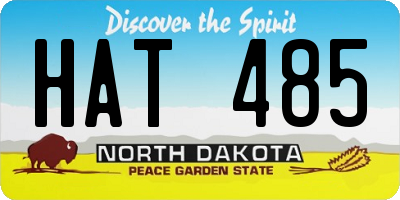 ND license plate HAT485