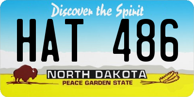 ND license plate HAT486