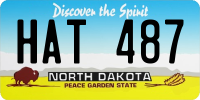 ND license plate HAT487