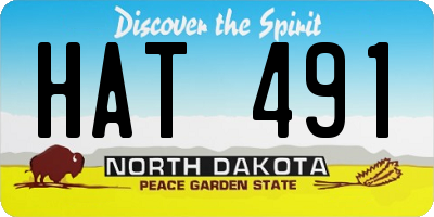 ND license plate HAT491