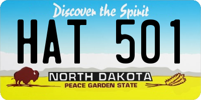 ND license plate HAT501