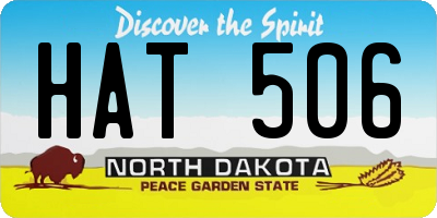 ND license plate HAT506