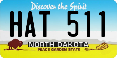 ND license plate HAT511