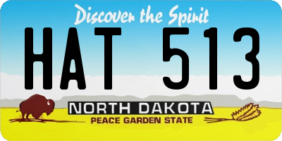 ND license plate HAT513