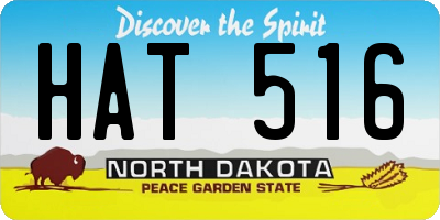 ND license plate HAT516