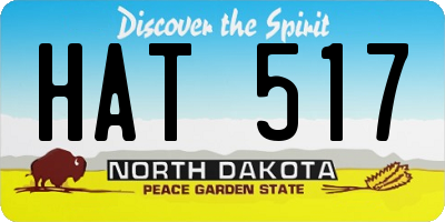 ND license plate HAT517