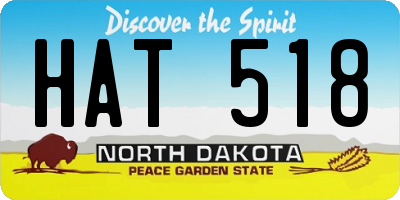 ND license plate HAT518