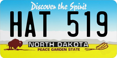 ND license plate HAT519