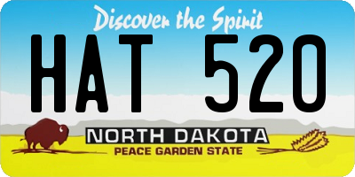 ND license plate HAT520