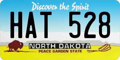 ND license plate HAT528