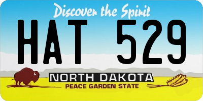 ND license plate HAT529