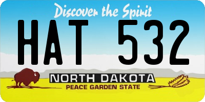 ND license plate HAT532