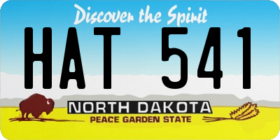 ND license plate HAT541