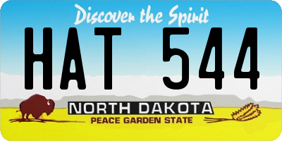 ND license plate HAT544