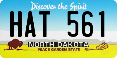 ND license plate HAT561